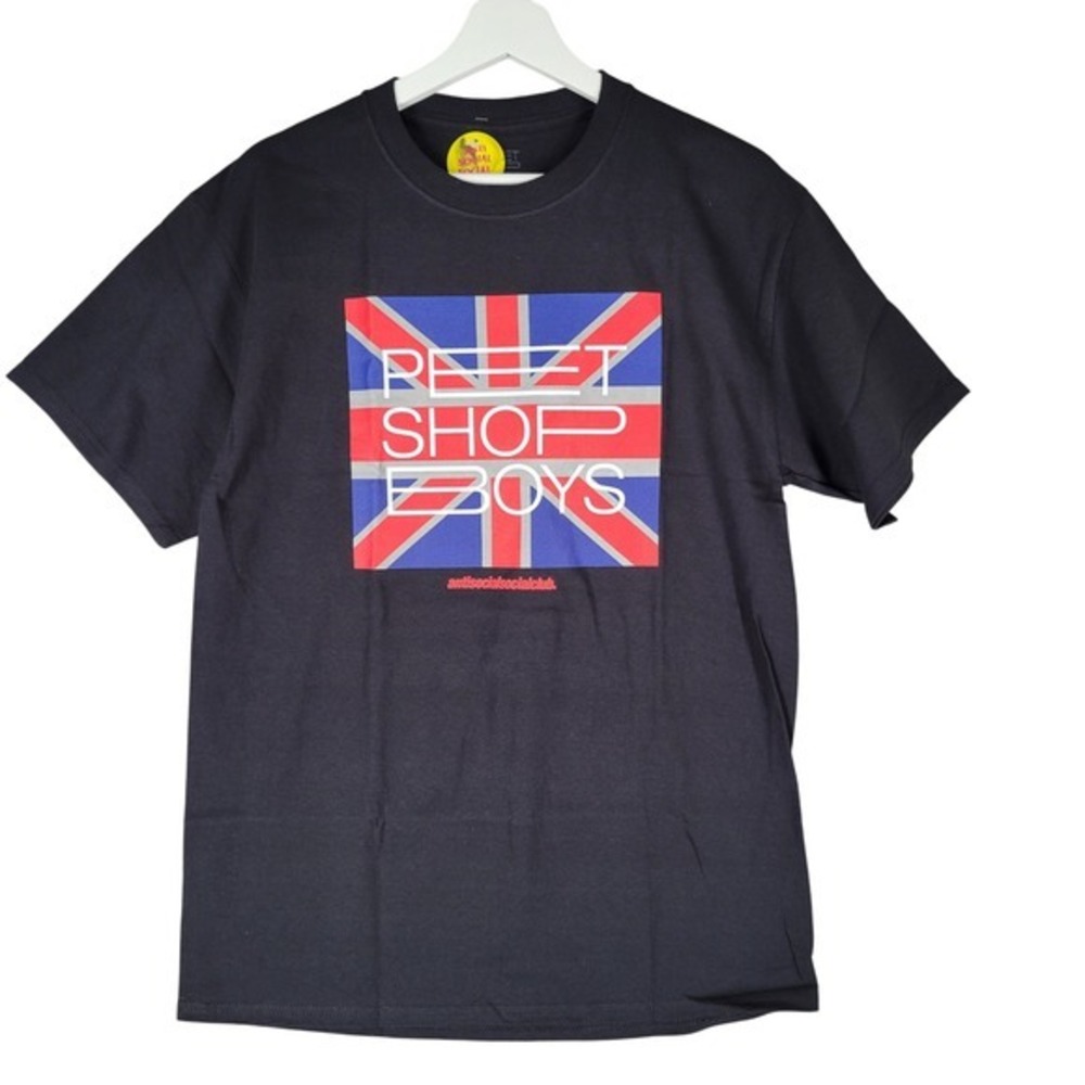 Anti Social Social Club Pet Shop Boys UK Flag Black T Shirt Mens M